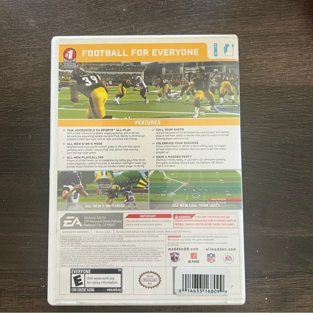 Madden 09 All Play Wii game